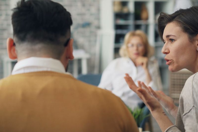 A therapist conducting a counseling session with a couple 800x533 - A LifeStance Health Survey Shows Why 'We Need Therapy' Can Sound Like an Accusation Now
